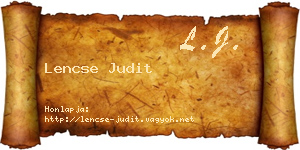 Lencse Judit névjegykártya
