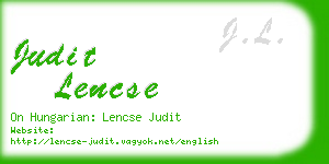 judit lencse business card